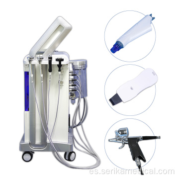 Máquina de jet de oxígeno facial de microdermabrasión.